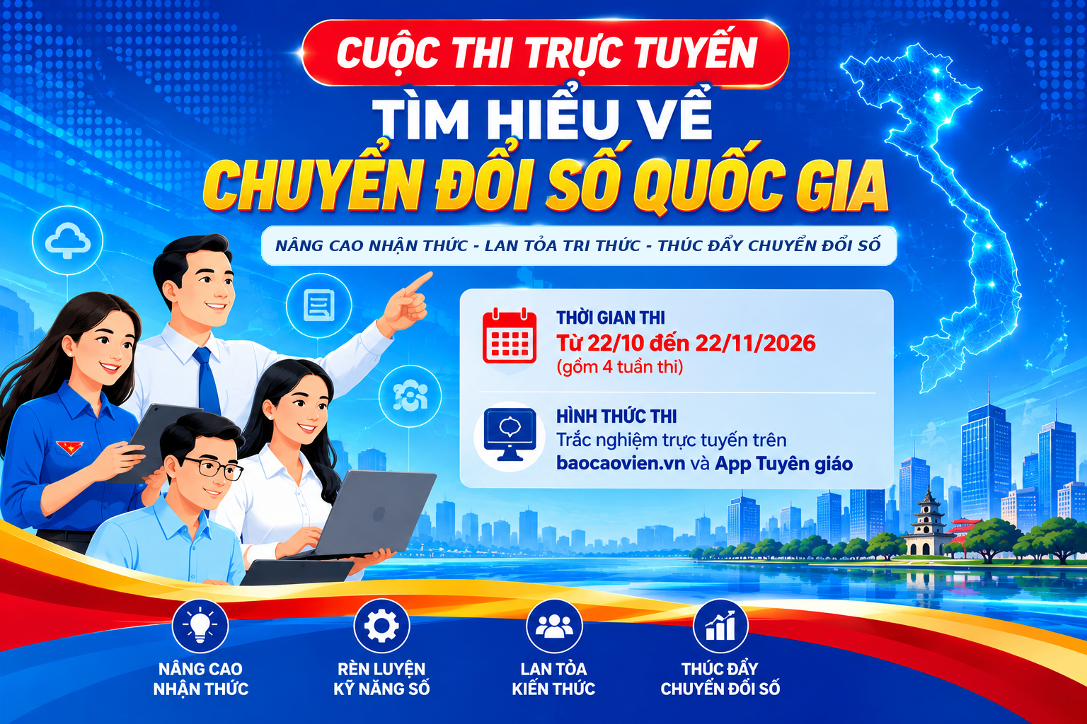 H&agrave; Tĩnh ph&aacute;t động Cuộc thi trực tuyến t&igrave;m hiểu chuyển đổi số quốc gia- Ảnh 1.