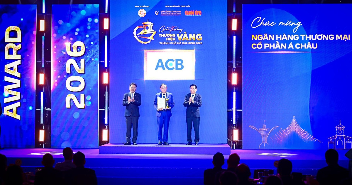 ACB lập cú đúp tại Giải thưởng Thương hiệu Vàng TPHCM 2026